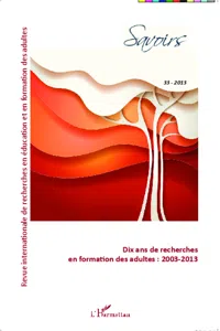 Dix ans de recherches en formation des adultes : 2003-2013_cover