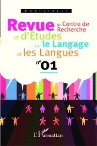 Revue du Centre de Recherche et d'Etudes sur le Langage et les Langues_cover