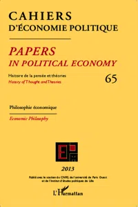 Cahiers d'économie politique_cover