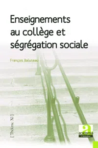 Enseignements au collège et ségrégation sociale_cover