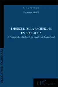 Fabrique de la recherche en éducation_cover