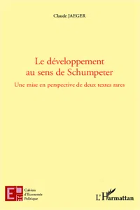 Le développement au sens de Schumpeter_cover