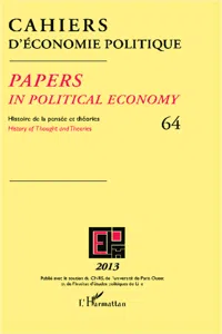 Cahiers d'économie politique N°64_cover