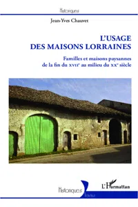 L'usage des maisons lorraines_cover