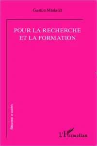 Pour la recherche et la formation_cover