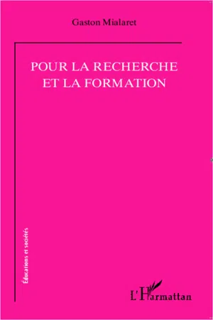 Pour la recherche et la formation