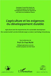 L'agriculture et les exigences du développement durable_cover