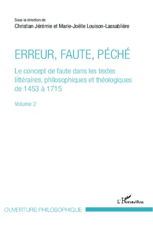 Erreur, faute, péché (Volume 2)