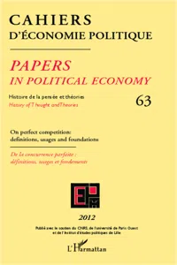 On perfect competition : definitions, usages and foundations_cover