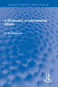 A Dictionary of International Affairs_cover