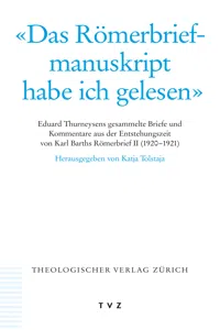 'Das Römerbriefmanuskript habe ich gelesen'_cover