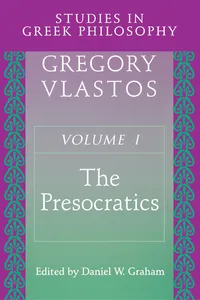 Studies in Greek Philosophy, Volume I_cover