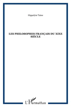 Les philosophes français du XIXe siècle