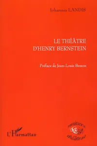 Le Théâtre d'Henry Bernstein_cover