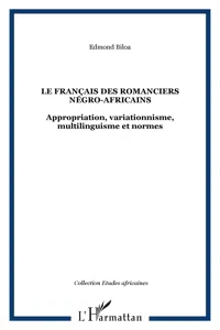 Le français des romanciers négro-africains_cover