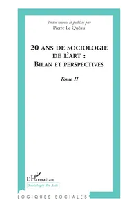 20 ans de sociologie de l'art_cover