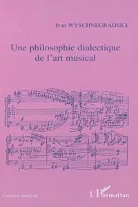 Une philosophie dialectique de l'art musical_cover