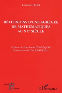 Réflexions d'une agrégée de mathématiques au XXe siècle_cover