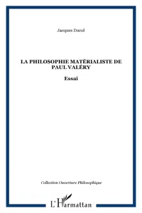 La philosophie matérialiste de Paul Valéry_cover