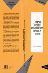 La protection du débiteur dans les procédures individuelles d'exécution_cover