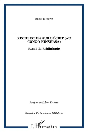 Recherches sur l'écrit (au Congo-Kinshasa)