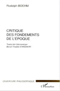 Critique des fondements de l'époque_cover