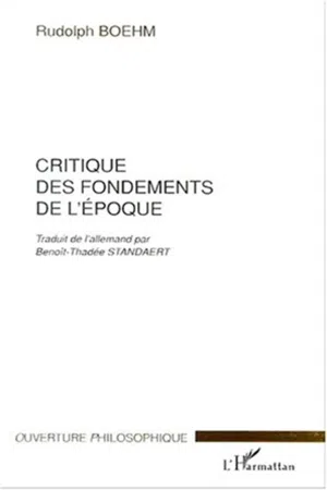 Critique des fondements de l'époque