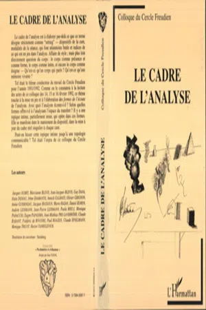 Le cadre de l'analyse (Colloque)