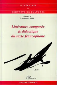 Littérature comparée et didactique du texte francophone_cover