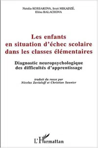 Les enfants en situation d'échec scolaire dans les classes élémentaires_cover