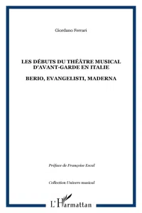 LES DÉBUTS DU THÉÂTRE MUSICAL D'AVANT-GARDE EN ITALIE_cover