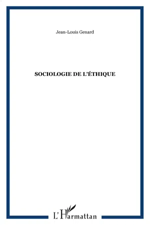 Sociologie de l'éthique