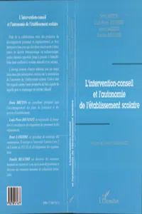 L'intervention-Conseil et l'autonomie de l'établissement Scolaire_cover