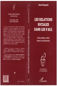 Les relations sociales dans les P.M.E._cover