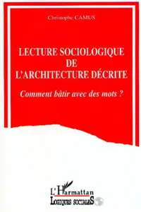 Lecture sociologique de l'architecture décrite_cover