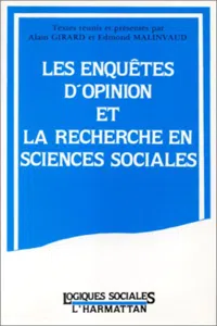 Les enquêtes d'opinion et la recherche en sciences sociales_cover