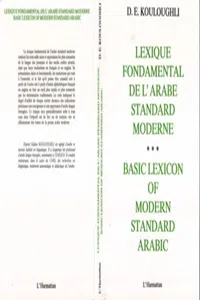 Lexique fondamental de l'Arabe standard moderne_cover