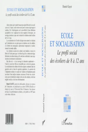 ÉCOLE ET SOCIALISATION