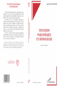 TENTATION PARANOÏAQUE ET DÉMOCRATIE_cover