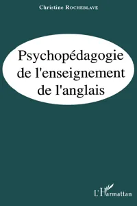 Psychopédagogie de l'enseignement de l'anglais_cover