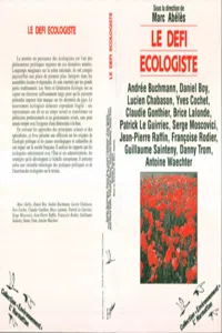 Le défi écologiste_cover