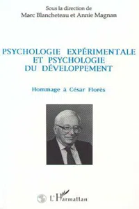 Psychologie expérimentée et psychologie du développement_cover