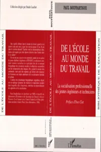 De l'école au monde du travail_cover