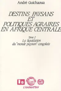 Destins paysans et politiques agraires en Afrique Centrale_cover