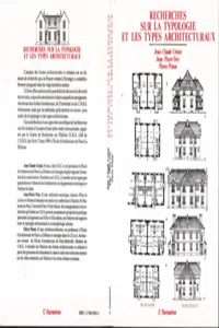 Recherches sur la typologie et les types architecturaux_cover