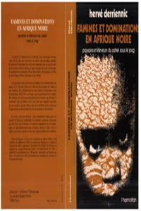 Famines et dominations en Afrique Noire_cover