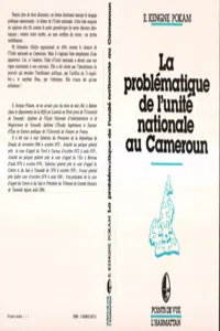 La problématique de l'unité nationale au Cameroun_cover