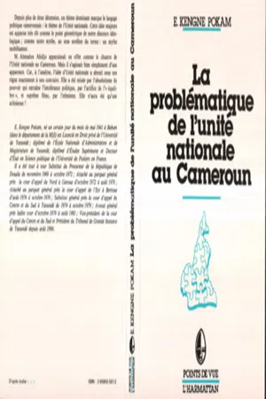 La problématique de l'unité nationale au Cameroun