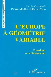 L'Europe à géométrie variable_cover