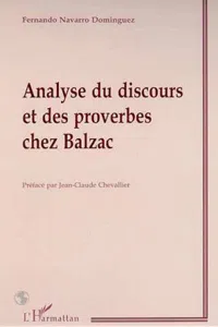 ANALYSE DU DISCOURS ET DES PROVERBES CHEZ BALZAC_cover